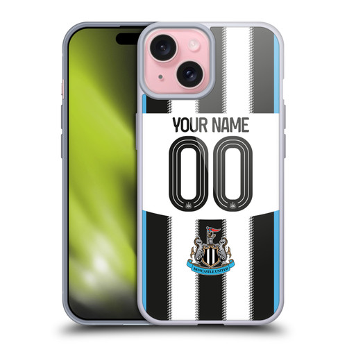 Newcastle United Football Club 2025/26 Crest Home Soft Gel Case for Apple iPhone 15