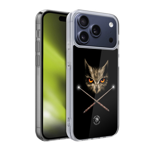 Anne Stokes Owls Cross Wands Soft Gel Case for Apple iPhone 17 Pro