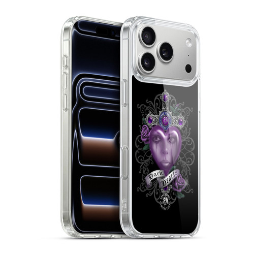 Anne Stokes Dark Hearts Purple Soft Gel Case for Apple iPhone 17 Pro Max