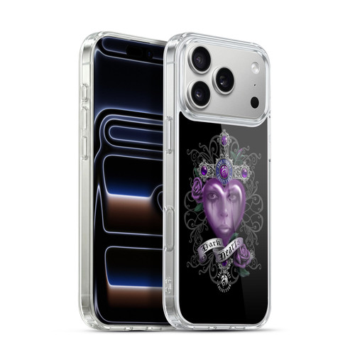 Anne Stokes Dark Hearts Purple Soft Gel Case for Apple iPhone 17 Pro Max