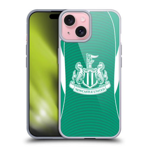 Newcastle United Football Club 2025/26 Crest Kit Away Soft Gel Case for Apple iPhone 15