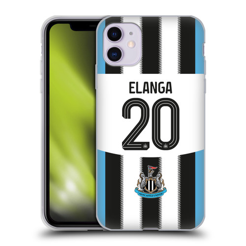 Newcastle United Football Club 2025/26 Players Home Kit Anthony Elanga Soft Gel Case for Apple iPhone 11