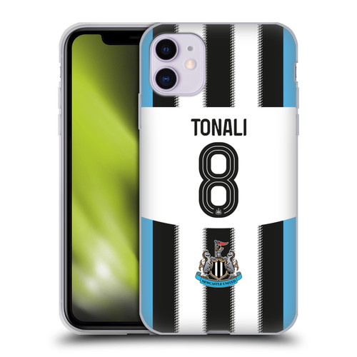 Newcastle United Football Club 2025/26 Players Home Kit Sandro Tonali Soft Gel Case for Apple iPhone 11