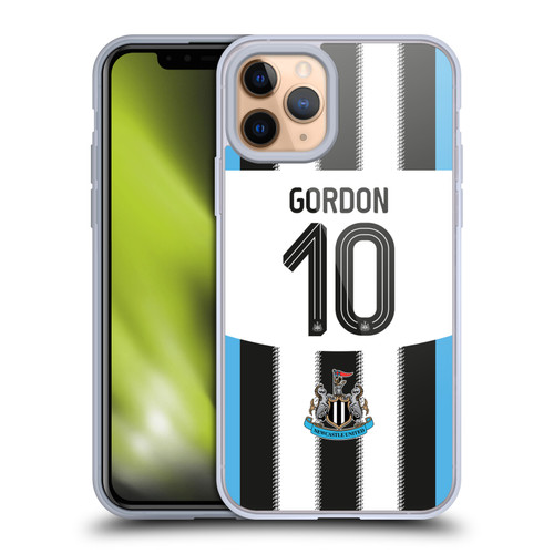 Newcastle United Football Club 2025/26 Players Home Kit Anthony Gordon Soft Gel Case for Apple iPhone 11 Pro