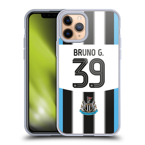 Newcastle United Football Club 2025/26 Players Home Kit Bruno Guimarães Soft Gel Case for Apple iPhone 11 Pro