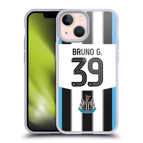 Newcastle United Football Club 2025/26 Players Home Kit Bruno Guimarães Soft Gel Case for Apple iPhone 13 Mini