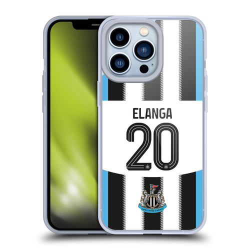 Newcastle United Football Club 2025/26 Players Home Kit Anthony Elanga Soft Gel Case for Apple iPhone 13 Pro