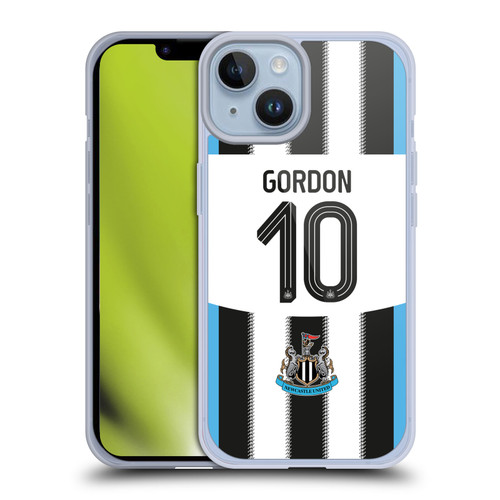 Newcastle United Football Club 2025/26 Players Home Kit Anthony Gordon Soft Gel Case for Apple iPhone 14
