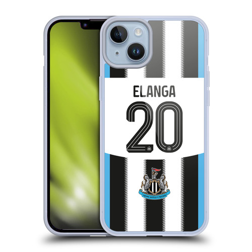 Newcastle United Football Club 2025/26 Players Home Kit Anthony Elanga Soft Gel Case for Apple iPhone 14 Plus