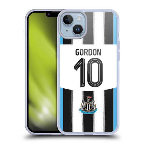 Newcastle United Football Club 2025/26 Players Home Kit Anthony Gordon Soft Gel Case for Apple iPhone 14 Plus