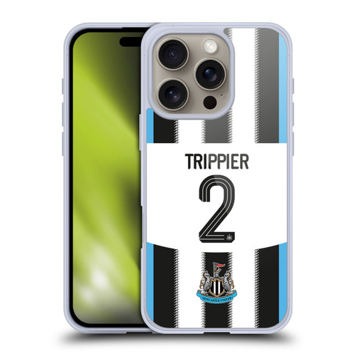 Newcastle United Football Club 2025/26 Players Home Kit Kieran Trippier Soft Gel Case for Apple iPhone 16 Pro Newcastle United Football Club 2025/26 Players Home Kit Kieran Trippier Soft Gel Case for Apple iPhone 16 Pro