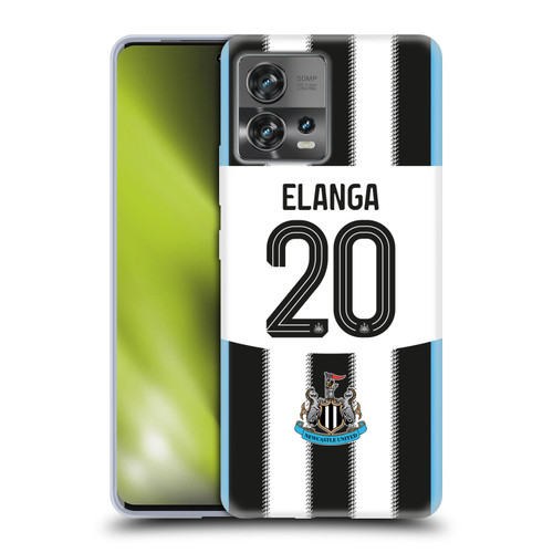 Newcastle United Football Club 2025/26 Players Home Kit Anthony Elanga Soft Gel Case for Motorola Moto Edge 30 Fusion