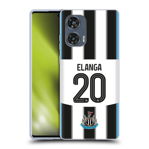 Newcastle United Football Club 2025/26 Players Home Kit Anthony Elanga Soft Gel Case for Motorola Edge 50 Fusion