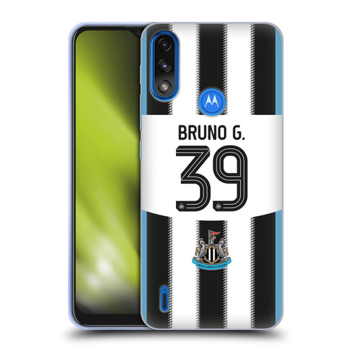 Newcastle United Football Club 2025/26 Players Home Kit Bruno Guimarães Soft Gel Case for Motorola Moto E7 Power / Moto E7i Power