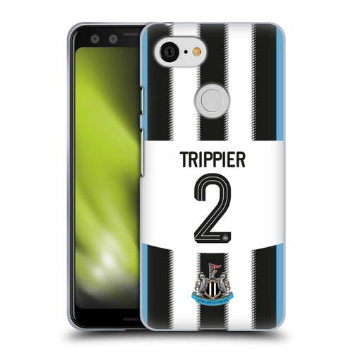 Newcastle United Football Club 2025/26 Players Home Kit Kieran Trippier Soft Gel Case for Google Pixel 3