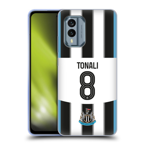 Newcastle United Football Club 2025/26 Players Home Kit Sandro Tonali Soft Gel Case for Nokia X30