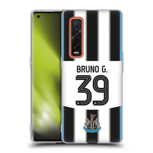 Newcastle United Football Club 2025/26 Players Home Kit Bruno Guimarães Soft Gel Case for OPPO Find X2 Pro 5G