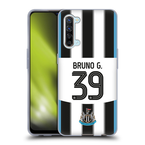 Newcastle United Football Club 2025/26 Players Home Kit Bruno Guimarães Soft Gel Case for OPPO Find X2 Lite 5G