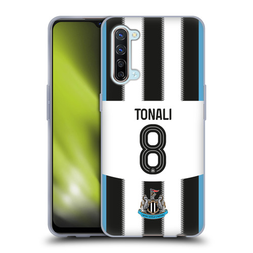 Newcastle United Football Club 2025/26 Players Home Kit Sandro Tonali Soft Gel Case for OPPO Find X2 Lite 5G
