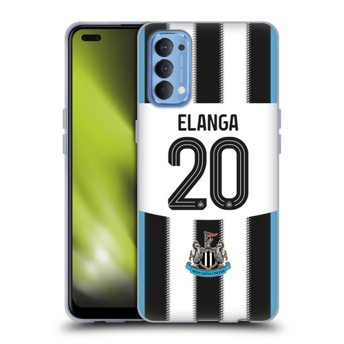 Newcastle United Football Club 2025/26 Players Home Kit Anthony Elanga Soft Gel Case for OPPO Reno 4 5G