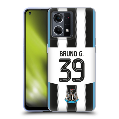 Newcastle United Football Club 2025/26 Players Home Kit Bruno Guimarães Soft Gel Case for OPPO Reno8 4G