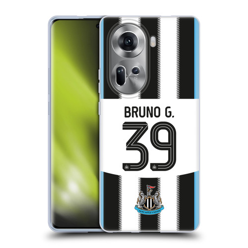 Newcastle United Football Club 2025/26 Players Home Kit Bruno Guimarães Soft Gel Case for OPPO Reno11