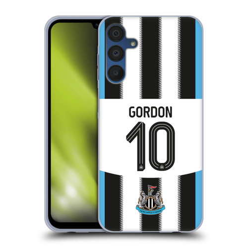 Newcastle United Football Club 2025/26 Players Home Kit Anthony Gordon Soft Gel Case for Samsung Galaxy A15