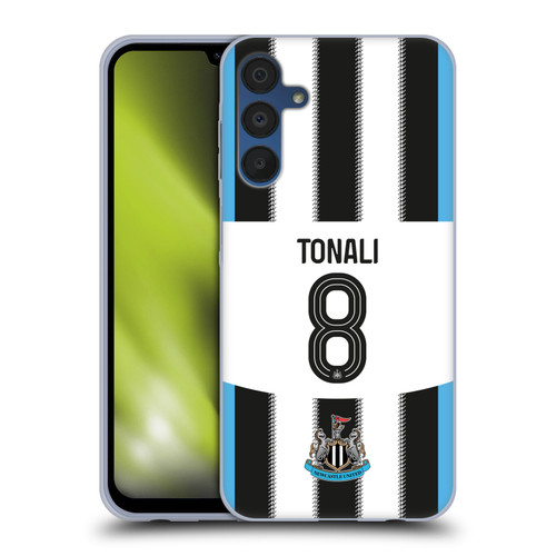 Newcastle United Football Club 2025/26 Players Home Kit Sandro Tonali Soft Gel Case for Samsung Galaxy A15