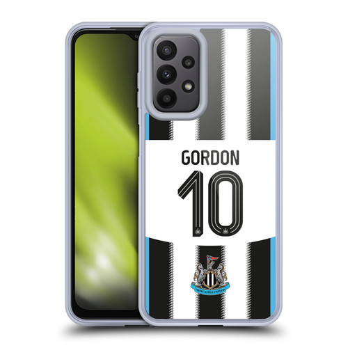 Newcastle United Football Club 2025/26 Players Home Kit Anthony Gordon Soft Gel Case for Samsung Galaxy A23 / 5G (2022)