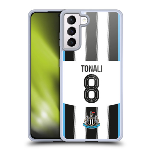 Newcastle United Football Club 2025/26 Players Home Kit Sandro Tonali Soft Gel Case for Samsung Galaxy S21+ 5G