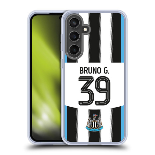 Newcastle United Football Club 2025/26 Players Home Kit Bruno Guimarães Soft Gel Case for Samsung Galaxy S24 FE