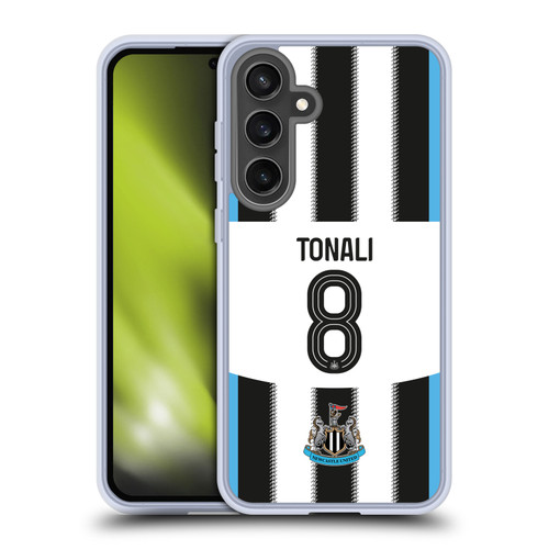 Newcastle United Football Club 2025/26 Players Home Kit Sandro Tonali Soft Gel Case for Samsung Galaxy S24 FE