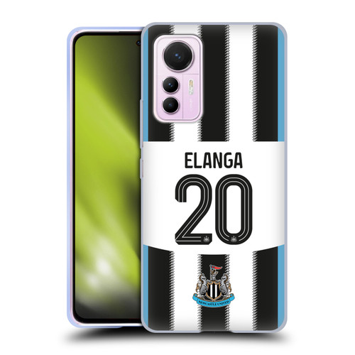 Newcastle United Football Club 2025/26 Players Home Kit Anthony Elanga Soft Gel Case for Xiaomi 12 Lite