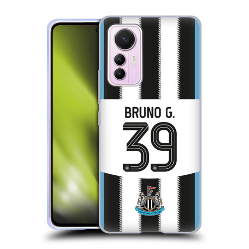 Newcastle United Football Club 2025/26 Players Home Kit Bruno Guimarães Soft Gel Case for Xiaomi 12 Lite