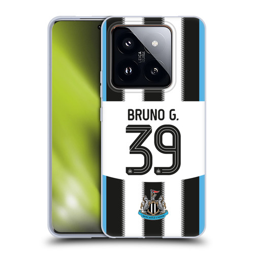 Newcastle United Football Club 2025/26 Players Home Kit Bruno Guimarães Soft Gel Case for Xiaomi 14 Pro