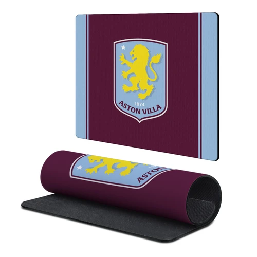 Aston Villa Football Club Logo Icon Stripes Gaming Office Desk PC Keyboard Mouse Mat Pad 9.84 x 11.81 x 0.12 inches (250 x 300 mm) - S