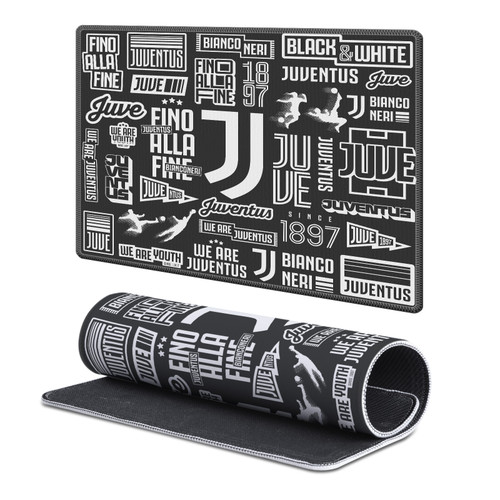 Juventus Football Club Crest Logo Sticker Collage Gaming Office Desk PC Keyboard Mouse Mat Pad - S