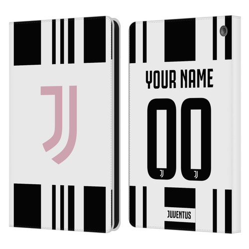 Custom Customised Personalised Juventus Football Club 2025/26 Kit Home Leather Book Wallet Case Cover For Amazon Fire HD 8/Fire HD 8 Plus 2020