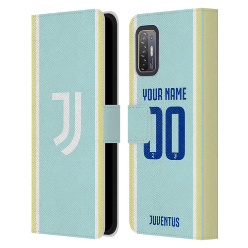Custom Customised Personalised Juventus Football Club 2025/26 Kit Away Leather Book Wallet Case Cover For HTC Desire 21 Pro 5G