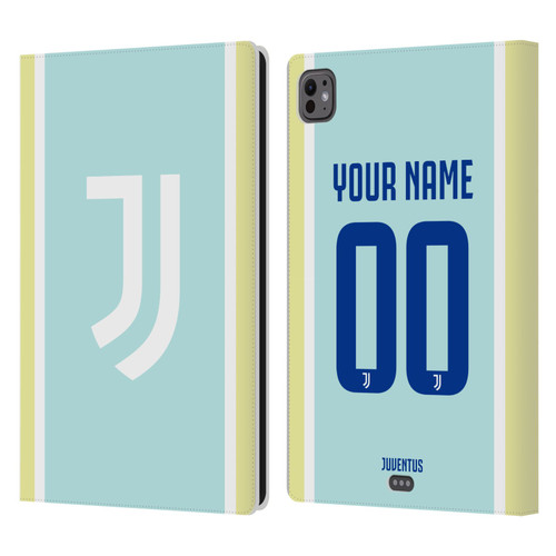 Custom Customised Personalised Juventus Football Club 2025/26 Kit Away Leather Book Wallet Case Cover For Apple iPad Pro 11 M4 2024