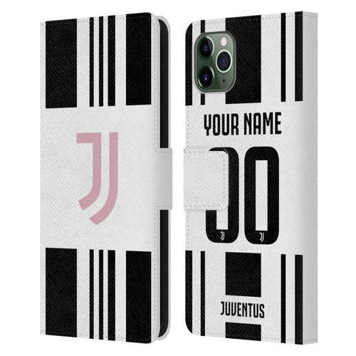Custom Customised Personalised Juventus Football Club 2025/26 Kit Home Leather Book Wallet Case Cover For Apple iPhone 11 Pro Max