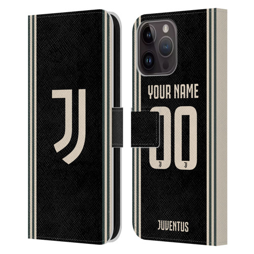 Custom Customised Personalised Juventus Football Club 2025/26 Kit Third Leather Book Wallet Case Cover For Apple iPhone 15 Pro Max