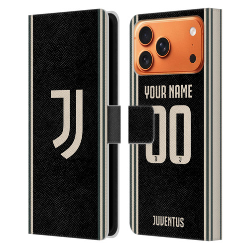 Custom Customised Personalised Juventus Football Club 2025/26 Kit Third Leather Book Wallet Case Cover For Apple iPhone 17 Pro Max