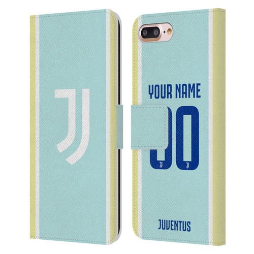 Custom Customised Personalised Juventus Football Club 2025/26 Kit Away Leather Book Wallet Case Cover For Apple iPhone 7 Plus / iPhone 8 Plus