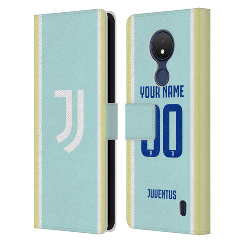 Custom Customised Personalised Juventus Football Club 2025/26 Kit Away Leather Book Wallet Case Cover For Nokia C21