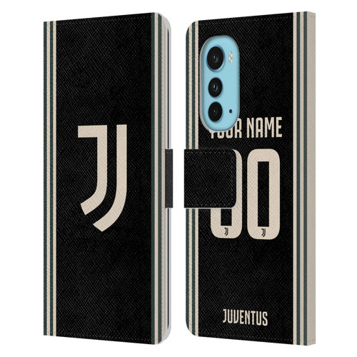 Custom Customised Personalised Juventus Football Club 2025/26 Kit Third Leather Book Wallet Case Cover For Motorola Edge (2022)