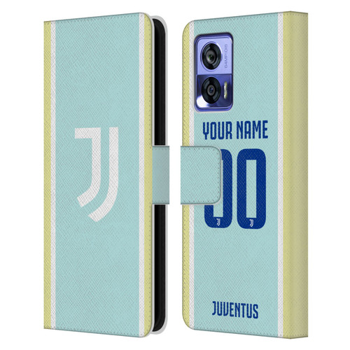 Custom Customised Personalised Juventus Football Club 2025/26 Kit Away Leather Book Wallet Case Cover For Motorola Edge 30 Neo 5G