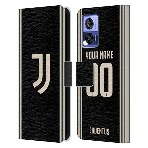 Custom Customised Personalised Juventus Football Club 2025/26 Kit Third Leather Book Wallet Case Cover For Motorola Edge 30 Neo 5G