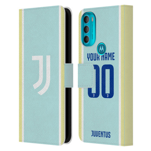 Custom Customised Personalised Juventus Football Club 2025/26 Kit Away Leather Book Wallet Case Cover For Motorola Moto G71 5G