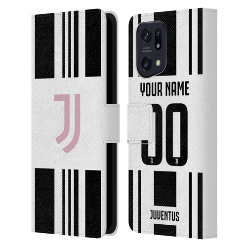 Custom Customised Personalised Juventus Football Club 2025/26 Kit Home Leather Book Wallet Case Cover For OPPO Find X5